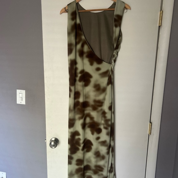 Zara Brown and Cream Halter Maxi Dress - Picture 5 of 5